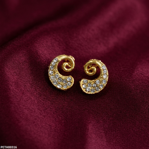 PETH00316 MZM Swirl Stud Tops Pair - PETH