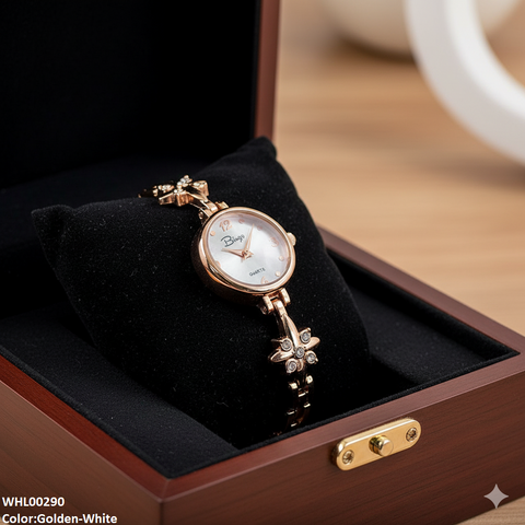 WHL00290 ZWA Round Flower Star Chain Watch - WHL
