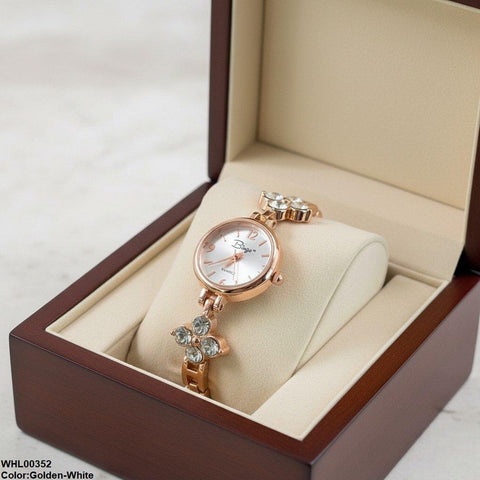 WHL00352 ZWA Round Flower Chain Watch - WHL