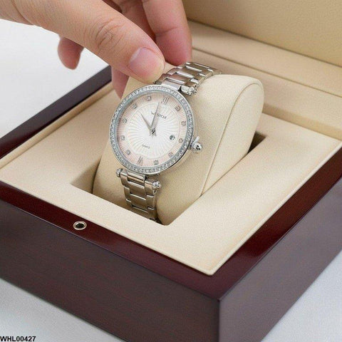 WHL00427 IWA Round Rhinestone Analog Dial Women's Watch - WHL