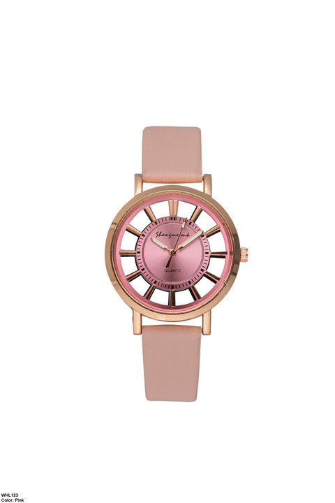 WHL123 YHH Transparent Round Quartz Watch - WHL