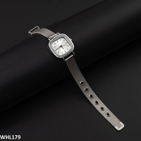 WHL179 YHH Square Stainless Steel Strap Watch - WHL