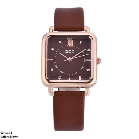 WHL191 LST Square Dial Leather Strap Watch - WHL