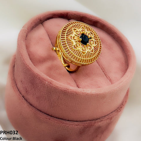 PRH032 MZM Round Flower Ring - PRH