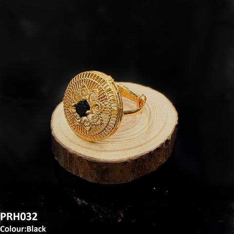 PRH032 MZM Round Flower Ring - PRH