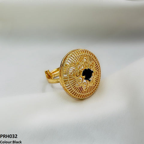 PRH032 MZM Round Flower Ring - PRH