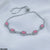 TBCH302 WKO Pink Oval Join Bracelet Adjustable - TBCH