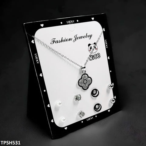 TPSH531 FNG Flower Pendent Set - CPSH
