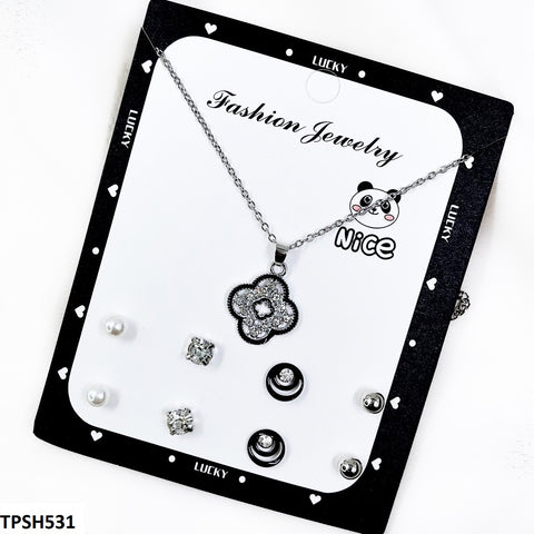 TPSH531 FNG Flower Pendent Set - CPSH