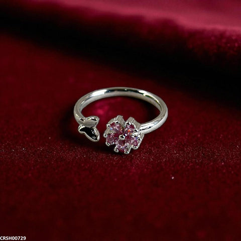 CRSH00729 SJS Butterfly/Flower Ring Adjustable - CRSH