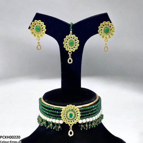 PCKH00220 MZM Oval Pearl Choker Set - PCKH