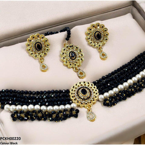 PCKH00220 MZM Oval Pearl Choker Set - PCKH