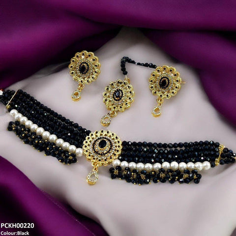 PCKH00220 MZM Oval Pearl Choker Set - PCKH