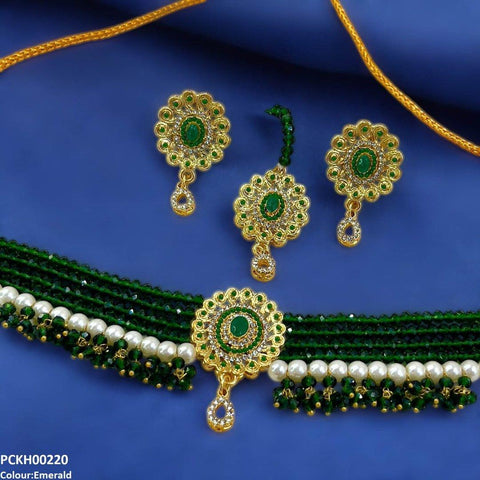 PCKH00220 MZM Oval Pearl Choker Set - PCKH