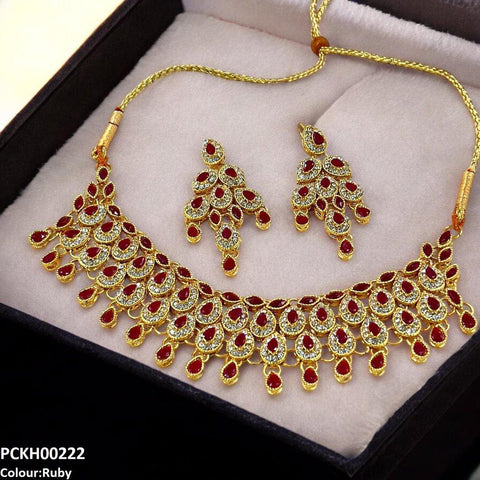 PCKH00222 FRN Marquise Tear Choker Set - PCKH