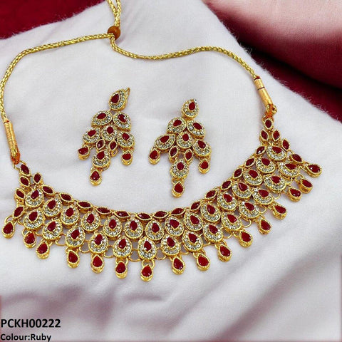 PCKH00222 FRN Marquise Tear Choker Set - PCKH