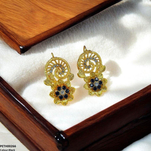 PETH00266 FRN Spiral Flower Tops Pair - PETH