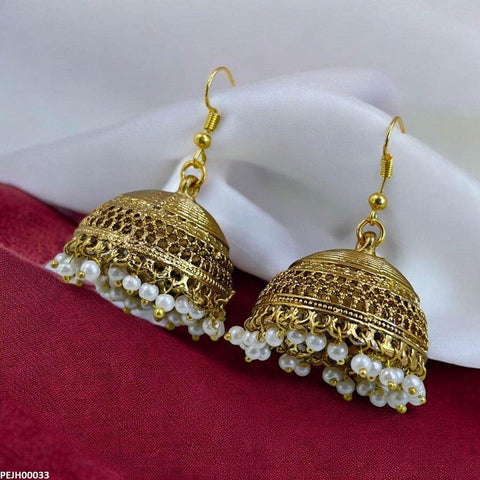 PEJH00033 FRN Pearl Drop Jhumki - PEJH