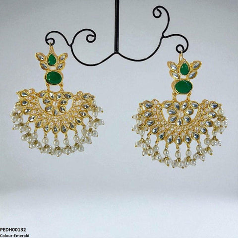 PEDH00132 MZM Oval/Tear Pearl Drop Earrings - PEDH