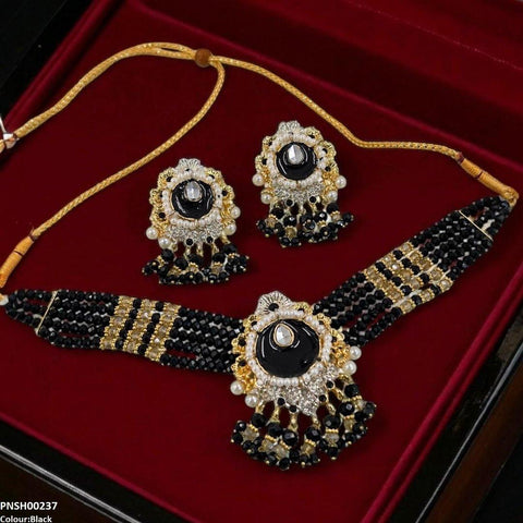 PCKH00237 SDQ Tear/Flower Neck Choker Set- PCKH