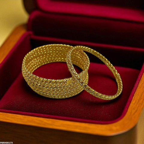 PBRH00173 FRN Double Rope Twist Bangles 6 Pcs Set - PBRH