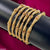 PBRH00183 MZM Oval/Pearl Bangles 6 Pcs Set - PBRH