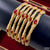 PBRH00183 MZM Oval/Pearl Bangles 6 Pcs Set - PBRH