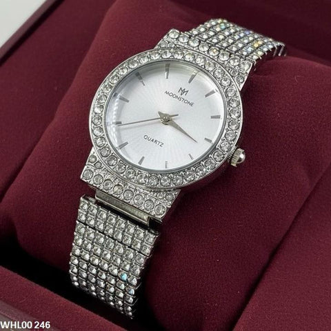WHL00246 BWS Round Stone Quartz Watch - WHL