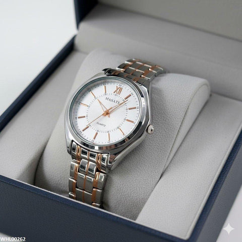 WHL00262 IWA Round Bezel White Dial Watch - WHL