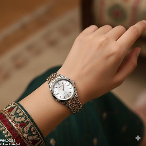 WHL00259 IWA Round Bezel Link Chain Watch - WHL