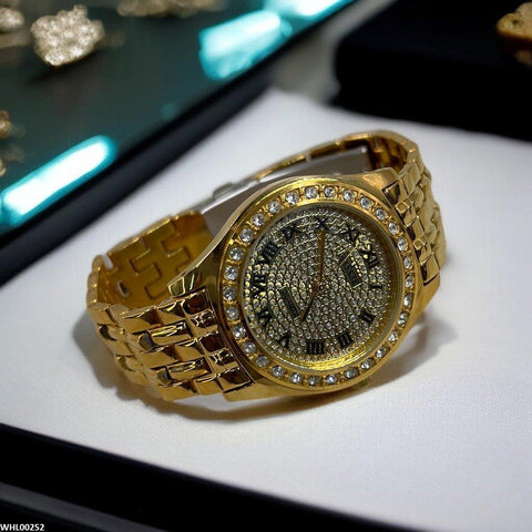 WHL00252 IWA Rhinestone Decor Quartz Watch - WHL