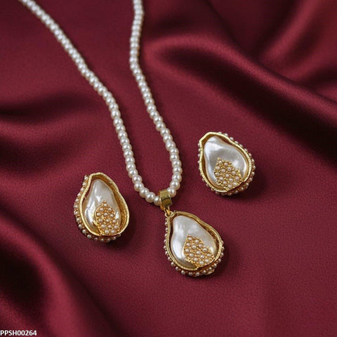 PPSH00264 MZM Tear Pearl Drop Pedant Set - PPSH