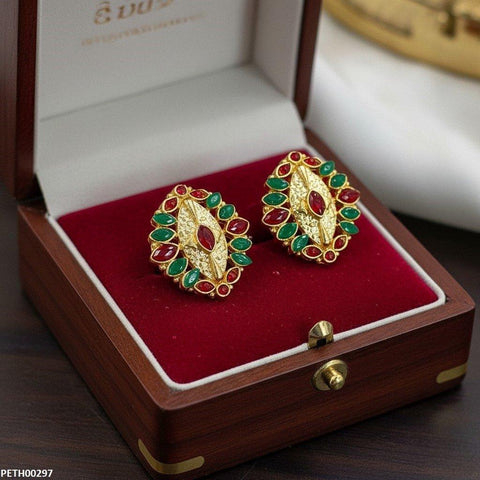 PETH00297 MZM Marquise Stone Tops Pair - PETH