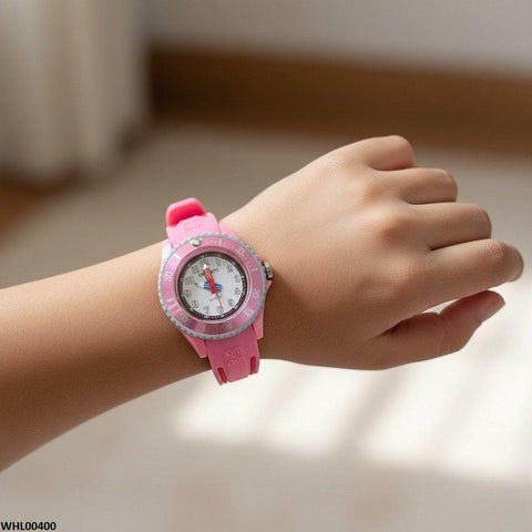 WHL00400 IWA Round Bezel White Dial Kid's Watch  - WHL