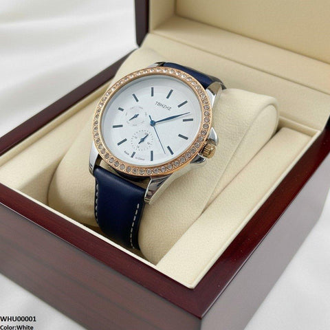 WHU00001 IWA Round Stone Dial Unisex Watch - WHU