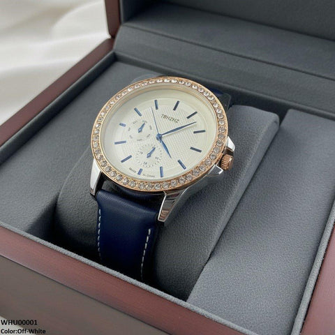 WHU00001 IWA Round Stone Dial Unisex Watch - WHU
