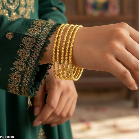 PBH00018 FRN Rope 6 Pics Of Bangles Set - PBH