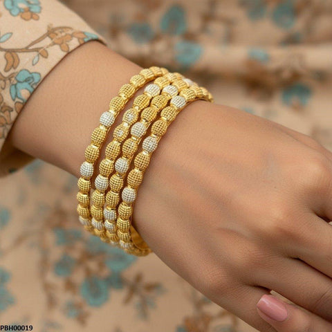 PBH00019 MZM Dotted/Cluster Ball 4 Pics Of Bangles Set - PBH