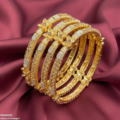 PBH00020 SDQ Flower 4 Pics Of Bangles Set - PBH