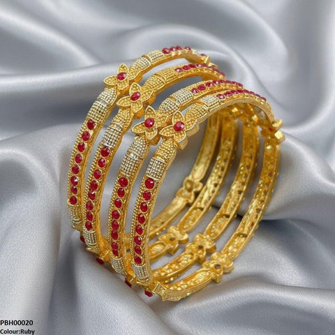 PBH00020 SDQ Flower 4 Pics Of Bangles Set - PBH