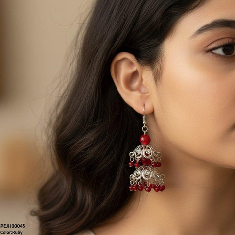 PEJH00045 SDQ Double Jhumki Drop - PEJH