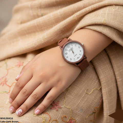 WHL00416 IWA Star White Dial Rubber Strap Women's Watch - WHL