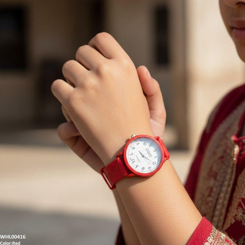 WHL00416 IWA Star White Dial Rubber Strap Women's Watch - WHL