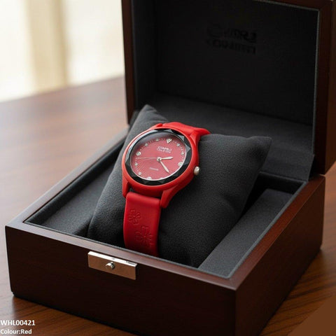 WHL00421 IWA Stone Dial Rubber Strap Women's Watch - WHL