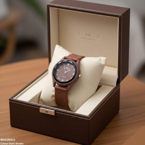 WHL00421 IWA Stone Dial Rubber Strap Women's Watch - WHL