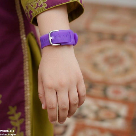 WHL00411 IWA Round Flower Dial Rubber Strap Women's Watch - WHL