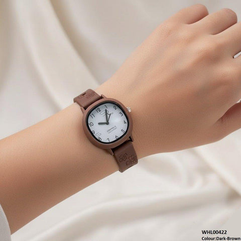 WHL00422 IWA Round Flower Rubber Strap Women's Watch - WHL