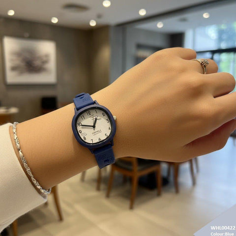 WHL00422 IWA Round Flower Rubber Strap Women's Watch - WHL