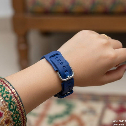 WHL00417  IWA Round Leaf Dial Rubber Strap Women's Watch - WHL