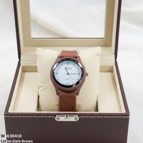 WHL00418 IWA Flower Rubber Strap Women's Watch - WHL